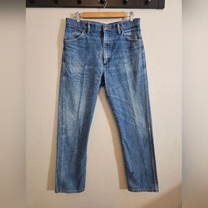 Wrangler Men's Straight Blue Jeans 35x32
